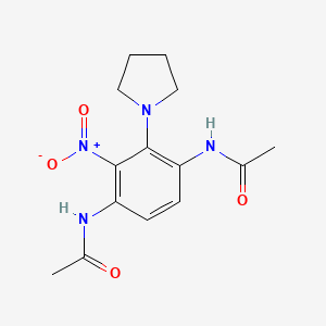 molecular formula C14H18N4O4 B12911888 N,N'-(2-Nitro-3-(pyrrolidin-1-yl)-1,4-phenylene)diacetamide CAS No. 110209-28-4