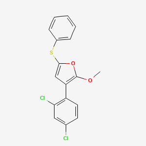 molecular formula C17H12Cl2O2S B12911892 3-(2,4-Dichlorophenyl)-2-methoxy-5-(phenylthio)furan CAS No. 941270-41-3