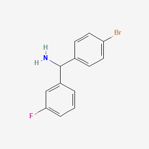 molecular formula C13H11BrFN B1291190 (4-Bromophenyl)(3-fluorophenyl)methanamine CAS No. 1016506-84-5