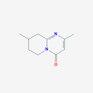 molecular formula C10H14N2O B12911900 2,8-Dimethyl-6,7,8,9-tetrahydro-4H-pyrido[1,2-a]pyrimidin-4-one CAS No. 61316-21-0