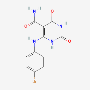 6-((4-Bromophenyl)amino)-2,4-dioxo-1,2,3,4-tetrahydropyrimidine-5-carboxamide