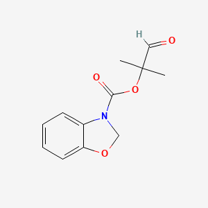 molecular formula C12H13NO4 B12911948 2-Methyl-1-oxopropan-2-yl benzo[d]oxazole-3(2H)-carboxylate 