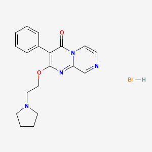 4H-Pyrazino(1,2-a)pyrimidin-4-one, 3-phenyl-2-(2-(1-pyrrolidinyl)ethoxy)-, monohydrobromide