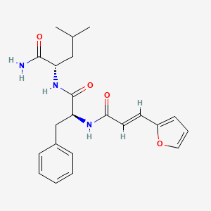 molecular formula C22H27N3O4 B12911980 (S)-2-((S)-2-(3-(Furan-2-yl)acrylamido)-3-phenylpropanamido)-4-methylpentanamide 