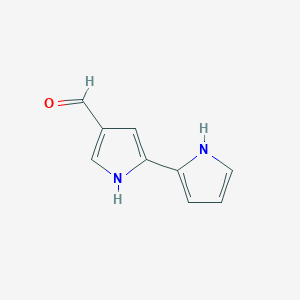 molecular formula C9H8N2O B12912007 1H,1'H-[2,2'-Bipyrrole]-4-carbaldehyde CAS No. 220371-24-4