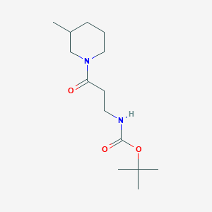 molecular formula C14H26N2O3 B1291201 tert-butyl N-[3-(3-methylpiperidin-1-yl)-3-oxopropyl]carbamate 