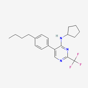 molecular formula C20H24F3N3 B12912016 5-(4-Butylphenyl)-n-cyclopentyl-2-(trifluoromethyl)pyrimidin-4-amine CAS No. 917895-64-8