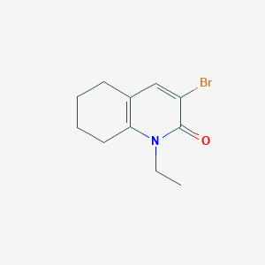 molecular formula C11H14BrNO B12912059 3-Bromo-1-ethyl-5,6,7,8-tetrahydroquinolin-2(1H)-one 