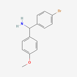 molecular formula C14H14BrNO B1291210 1-(4-Bromophenyl)-1-(4-methoxyphenyl)methylamine CAS No. 886362-84-1