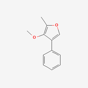 molecular formula C12H12O2 B12912113 3-Methoxy-2-methyl-4-phenylfuran CAS No. 61186-79-6