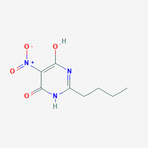 molecular formula C8H11N3O4 B12912122 2-Butyl-6-hydroxy-5-nitropyrimidin-4(1H)-one CAS No. 60185-69-5