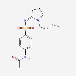 molecular formula C16H23N3O3S B12912137 N-(4-(((1-Butyl-2-pyrrolidinylidene)amino)sulfonyl)phenyl)acetamide CAS No. 126826-59-3