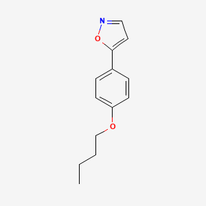 molecular formula C13H15NO2 B12912158 5-(4-Butoxyphenyl)-1,2-oxazole CAS No. 502651-54-9