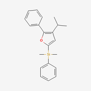 molecular formula C21H24OSi B12912166 Dimethyl(phenyl)[5-phenyl-4-(propan-2-yl)furan-2-yl]silane CAS No. 918129-15-4