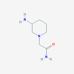 molecular formula C7H15N3O B1291217 2-(3-Aminopiperidin-1-yl)acetamide 