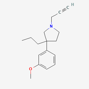 molecular formula C17H23NO B12912184 3-(m-Methoxyphenyl)-3-propyl-1-(2-propynyl)pyrrolidine CAS No. 69551-97-9