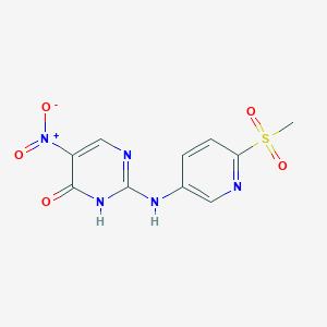 2-{[6-(Methanesulfonyl)pyridin-3-yl]amino}-5-nitropyrimidin-4(3H)-one