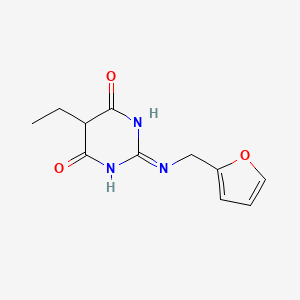 molecular formula C11H13N3O3 B12912241 5-Ethyl-2-(furfurylamino)-4,6(1H,5H)-pyrimidinedione CAS No. 40262-17-7