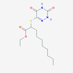 ethyl 2-[(3,5-dioxo-2H-1,2,4-triazin-6-yl)sulfanyl]decanoate