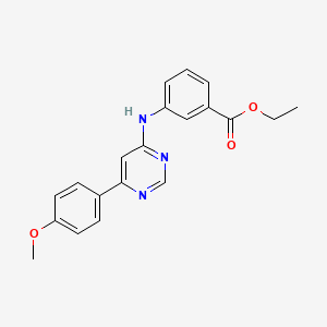 molecular formula C20H19N3O3 B12912244 Ethyl 3-((6-(4-methoxyphenyl)pyrimidin-4-yl)amino)benzoate CAS No. 920528-61-6