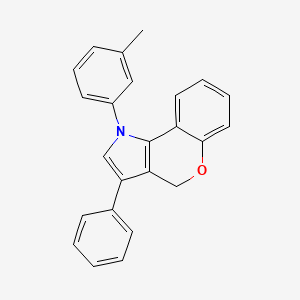 molecular formula C24H19NO B12912267 1-(3-Methylphenyl)-3-phenyl-1,4-dihydro[1]benzopyrano[4,3-b]pyrrole CAS No. 654651-09-9