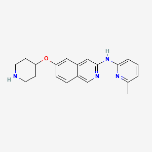 molecular formula C20H22N4O B12912269 N-(6-Methylpyridin-2-yl)-6-[(piperidin-4-yl)oxy]isoquinolin-3-amine CAS No. 918490-80-9