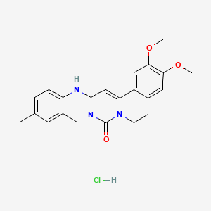 2-(Mesitylamino)-9,10-dimethoxy-6,7-dihydro-4H-pyrimido[6,1-a]isoquinolin-4-one hydrochloride