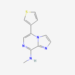 Imidazo[1,2-a]pyrazin-8-amine, N-methyl-5-(3-thienyl)-