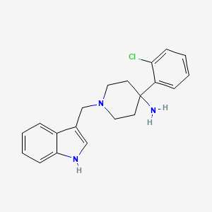 4-(2-Chlorophenyl)-1-[(1H-indol-3-yl)methyl]piperidin-4-amine