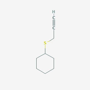 molecular formula C9H14S B12912323 Cyclohexane, (2-propynylthio)- CAS No. 82937-26-6