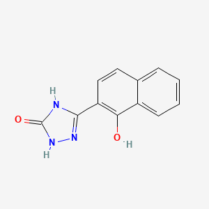 molecular formula C12H9N3O2 B12912329 5-(1-Oxonaphthalen-2(1H)-ylidene)-1,2,4-triazolidin-3-one CAS No. 62353-83-7