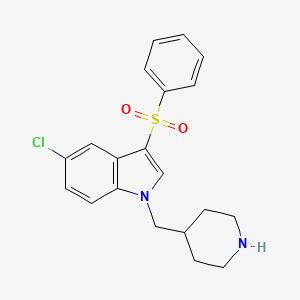 1H-Indole, 5-chloro-3-(phenylsulfonyl)-1-(4-piperidinylmethyl)-