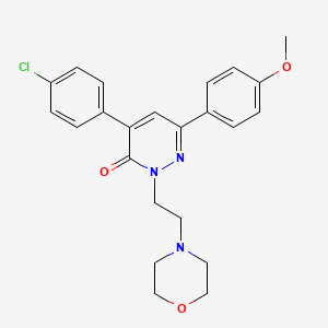 3(2H)-Pyridazinone, 4-(p-chlorophenyl)-6-(p-methoxyphenyl)-2-(2-morpholinoethyl)-