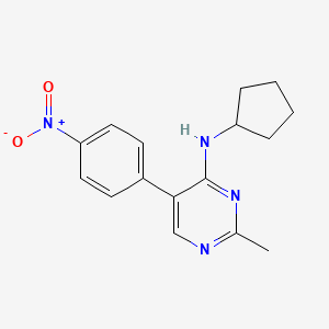 N-cyclopentyl-2-methyl-5-(4-nitrophenyl)pyrimidin-4-amine