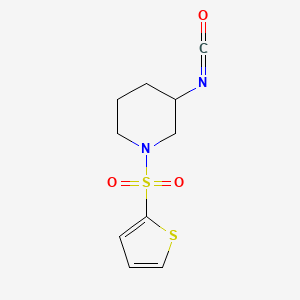molecular formula C10H12N2O3S2 B1291237 3-Isocyanato-1-(thiophene-2-sulfonyl)piperidine 