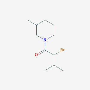 molecular formula C11H20BrNO B1291240 2-Bromo-3-methyl-1-(3-methylpiperidin-1-yl)butan-1-one 