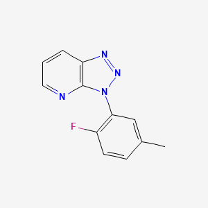 molecular formula C12H9FN4 B12912422 3-(2-Fluoro-5-methylphenyl)-3H-[1,2,3]triazolo[4,5-b]pyridine CAS No. 62051-92-7