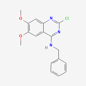 molecular formula C17H16ClN3O2 B12912436 N-Benzyl-2-chloro-6,7-dimethoxyquinazolin-4-amine CAS No. 65962-88-1