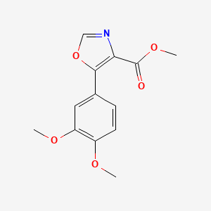 molecular formula C13H13NO5 B12912449 Methyl 5-(3,4-dimethoxyphenyl)-1,3-oxazole-4-carboxylate CAS No. 89205-02-7