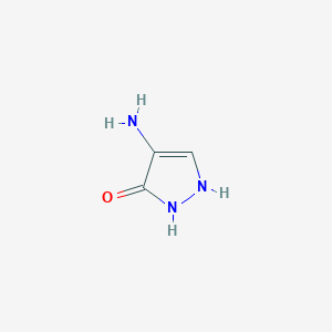 molecular formula C3H5N3O B12912461 4-Amino-1H-pyrazol-3(2H)-one CAS No. 145092-17-7