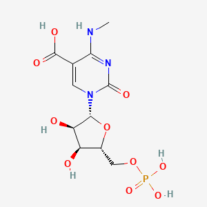 molecular formula C11H16N3O10P B12912467 1-((2R,3R,4S,5R)-3,4-Dihydroxy-5-((phosphonooxy)methyl)tetrahydrofuran-2-yl)-4-(methylamino)-2-oxo-1,2-dihydropyrimidine-5-carboxylic acid 