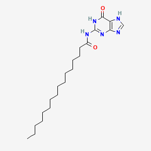 molecular formula C21H35N5O2 B12912486 N2-palmitoylguanine CAS No. 21047-87-0