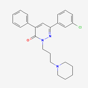 3(2H)-Pyridazinone, 6-(m-chlorophenyl)-4-phenyl-2-(3-piperidinopropyl)-