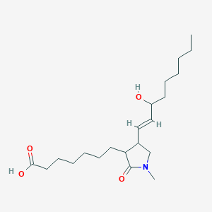 molecular formula C21H37NO4 B12912511 7-(4-(3-Hydroxynon-1-en-1-yl)-1-methyl-2-oxopyrrolidin-3-yl)heptanoic acid 