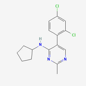 n-Cyclopentyl-5-(2,4-dichlorophenyl)-2-methylpyrimidin-4-amine