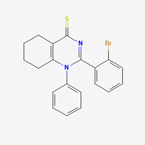 molecular formula C20H17BrN2S B12912554 2-(2-Bromophenyl)-1-phenyl-5,6,7,8-tetrahydroquinazoline-4(1H)-thione CAS No. 62721-95-3