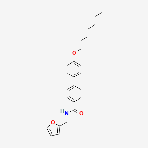 molecular formula C25H29NO3 B12912567 N-(Furan-2-ylmethyl)-4'-(heptyloxy)-[1,1'-biphenyl]-4-carboxamide CAS No. 920270-11-7