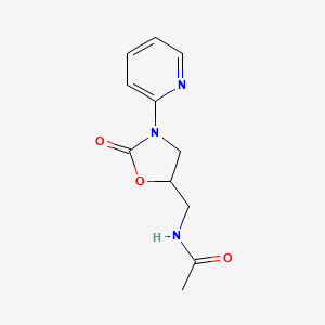 N-((2-Oxo-3-(pyridin-2-yl)oxazolidin-5-yl)methyl)acetamide