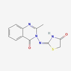 (2E)-2-(2-methyl-4-oxoquinazolin-3-yl)imino-1,3-thiazolidin-4-one