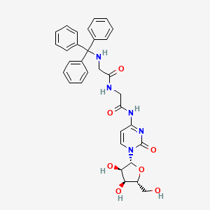 molecular formula C32H33N5O7 B12912603 N-[N-(Triphenylmethyl)glycylglycyl]cytidine CAS No. 62102-12-9